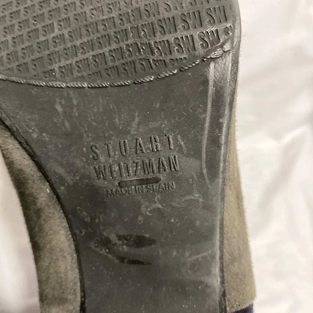 Stuart Weitzman Womens Imback Ankle Boots Blue Grey Suede Size 11.5￼ - Picture 9 of 10